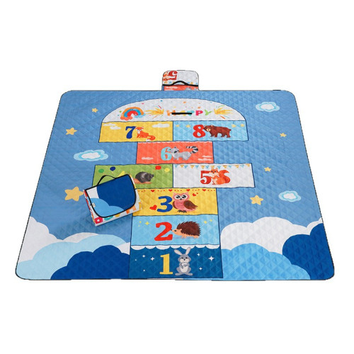 意絲丹跳跳棋野餐墊防潮墊戶外露營帳篷地墊內墊草坪折疊坐墊布