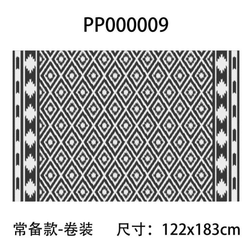 聖特野營墊PP戶外地毯編織塑膠沙灘度假防潮野餐TEMU