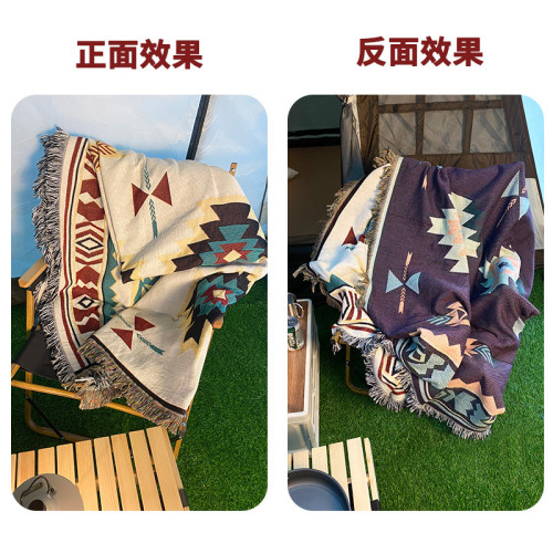 戶外露營桌布春遊野餐地墊裝飾毯子遊民族風加厚帳篷沙發毯