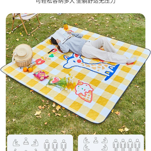 野餐墊防潮墊加厚防水野餐用品可攜式地墊露營戶外公園草坪墊子