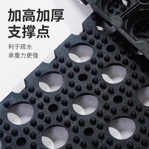 廚房地墊商用飯店後廚防滑墊隔水防油防水耐磨腳墊可拼接橡膠門墊