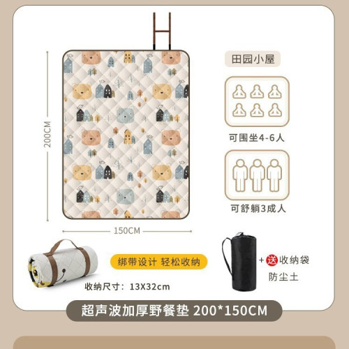 墊戶外春遊墊坐墊露營野餐可攜式防水防潮墊加厚帳篷草坪戶外外露防