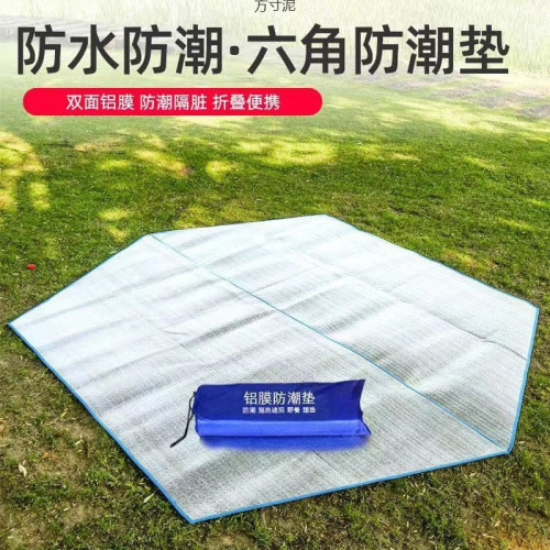 可攜式鋁膜戶外墊露營帳篷隔潮睡墊加厚公園沙灘郊遊野餐墊超厚