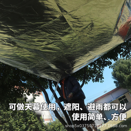 多功能PE鋁箔防潮墊露營可攜式折疊地墊戶外打孔野餐墊地蓆釘做