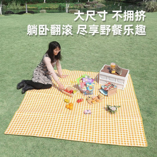 野餐墊戶外ins風可攜式野餐墊防潮墊加厚防沙野外地墊鏈廠