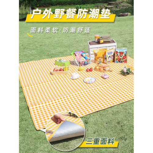 野餐墊戶外徒步休閒公園坐墊加厚可攜式帶野外野炊墊露營帳篷防潮墊