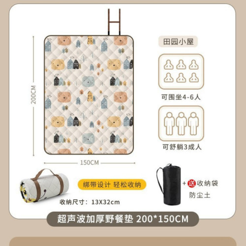 墊戶外春遊墊坐墊露營野餐可攜式防水防潮墊加厚帳篷草坪戶外外露防