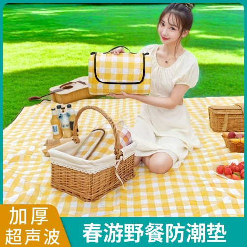 野餐墊防潮墊加厚戶外野餐布露營防水坐墊可攜式防潮布帳篷折疊地墊