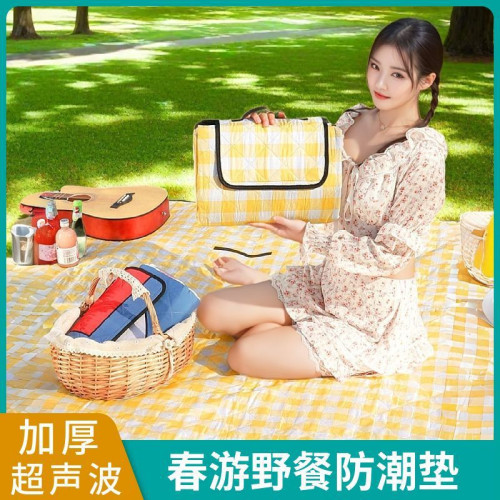 野餐墊防潮墊加厚戶外野餐布露營防水坐墊可攜式防潮布帳篷折疊地墊