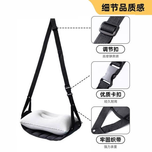 旅行腳墊充氣腳托歇腳長途汽車高鐵火車飛機吊腳掛式睡覺擱腳