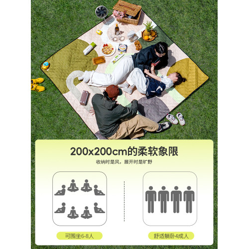 野餐墊可折疊可攜式草地超大沙灘墊子春遊加厚露營布兒童2025新款