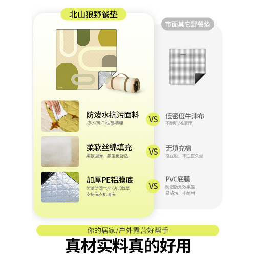 野餐墊可折疊可攜式草地超大沙灘墊子春遊加厚露營布兒童2025新款