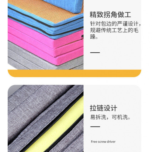 墊午休睡覺可折疊午睡墊墊子墊學生午睡小學生學生午休墊灰色墊午