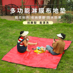 淋膜防水編織布可攜式戶外地墊野餐墊防潮墊地蓆郊遊草坪沙灘墊