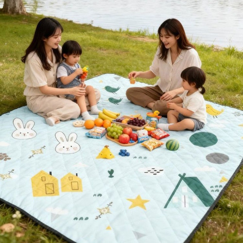 野餐墊戶外露營地墊草坪野炊墊防水防潮加厚墊子帳篷墊子不沾草