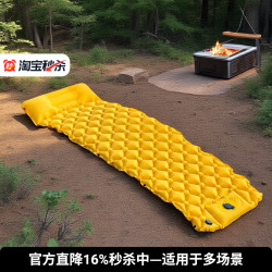 出口歐美戶外露營睡墊輕型可攜式防潮充氣床墊內置氣泵拼接雙人