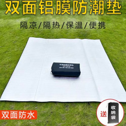 戶外防潮墊加厚可攜式打地鋪隔寒家用可折疊鋁膜帳篷防水露營野餐墊