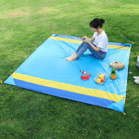 戶外牛津布野餐墊ins風兒童郊遊日式公園可攜式墊子坪沙灘墊