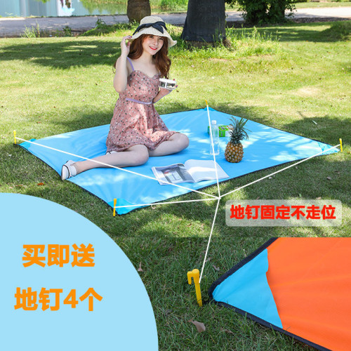 戶外牛津布野餐墊ins風兒童郊遊日式公園可攜式墊子坪沙灘墊