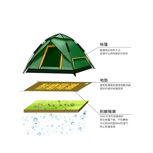 帳篷地蓆戶外天幕地布防水防潮野餐墊單3/4人牛津布耐磨防紥地墊
