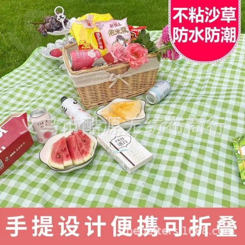 全新野餐墊戶外防潮墊加厚防水布春遊野炊帳篷墊沙灘郊遊露營墊子