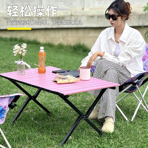 戶外交叉腿可折疊可攜式蛋卷桌裝備夜市露營休閒碳鋼專用擺攤桌