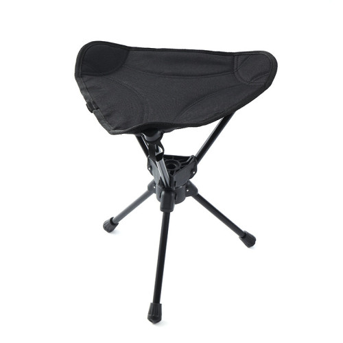 戶外露營旋轉三腳凳鋁合金折疊椅超輕可攜式釣魚凳登山野營小馬紥