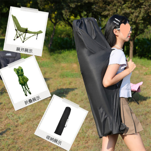 暴走怪獸戶外折疊椅可攜式月亮椅加長野外露營椅午睡躺椅沙灘