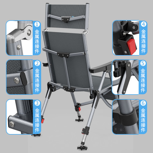 野營者歐式釣椅聚攏新款折疊便捷釣魚椅超輕多功能全地形躺椅釣凳