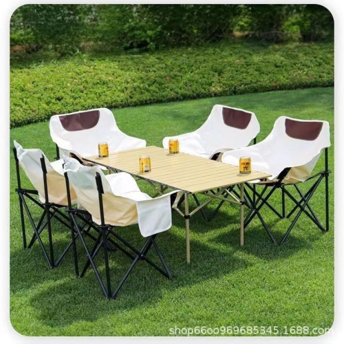 折疊椅可攜式釣魚凳露營野餐蛋卷桌套裝擺攤折疊桌夜市戶外桌椅