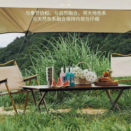 戶外便捷折疊蛋卷桌鐵藝露營桌子野餐野營裝備易收納戶外折疊桌子