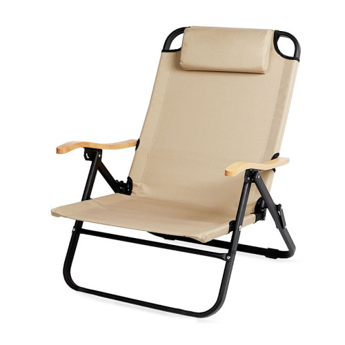 戶外鋁合金露 躺椅釣魚椅可攜式折疊椅子四檔調節椅靠背午休椅