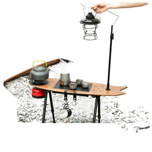 木製飛魚茶桌滑板桌可攜式折疊腿方便收納圍爐煮茶露營茶座