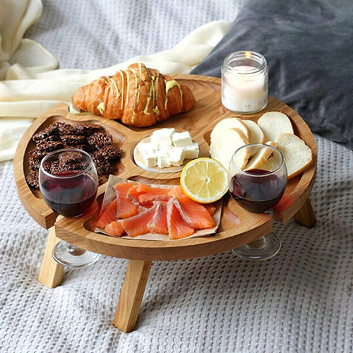 戶外折疊桌椅 迷你野餐桌沙灘桌 野外燒烤桌遊可攜式餐桌酒架桌