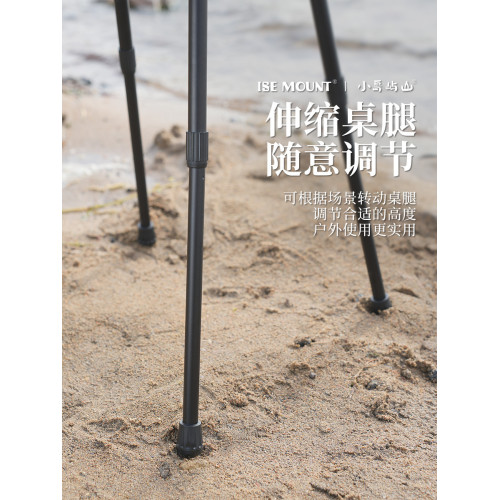 戶外野餐折疊桌可攜式工具箱拓展底座升降款野炊露營小桌帶燈架