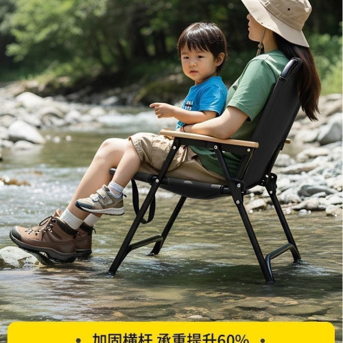 戶外折疊椅野炊克米特椅子可攜式碳鋼沙灘釣魚椅子休閒戶外折疊椅