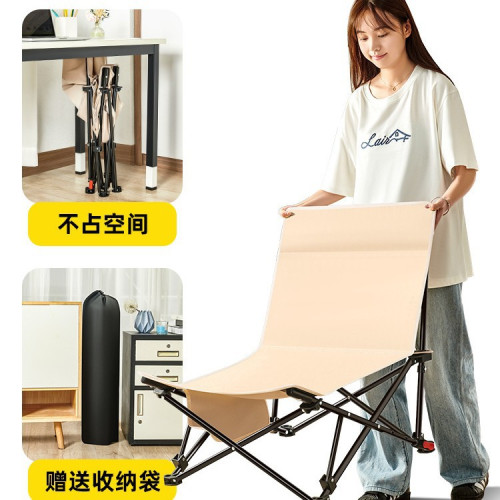 折疊躺椅椅子坐躺矮腳椅靠背椅高靠背可折疊可攜式戶外野營可攜式