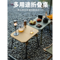 戶外露營折疊塑膠桌可攜式燒烤野餐桌高度可升降輕量化小桌遊