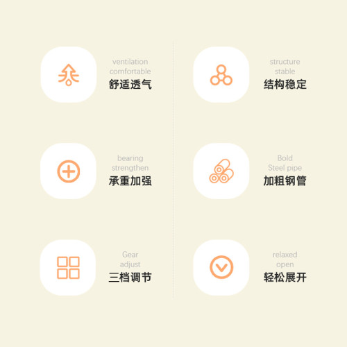 辦公室午睡躺椅折疊床調節坐可攜式躺午休椅折疊椅三檔月亮椅帶腿托