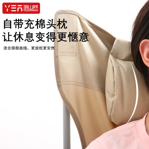 戶外多檔可調節折疊躺椅午休帶腿托躺椅可攜式折疊椅露營釣魚沙灘椅