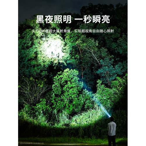 感應頭燈超長續航LED夜釣強光充電超亮防水釣魚戶外頭戴式照明燈