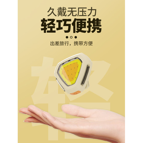 多功能跑步燈夜跑頭燈充電強光戶外迷你可攜式衣夾燈超亮頭戴式照明
