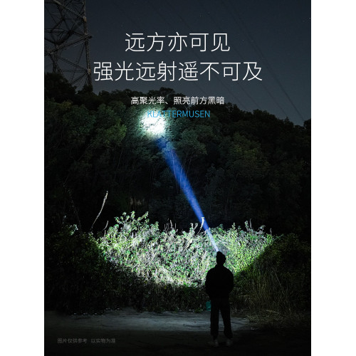 變焦頭戴式強光頭燈充電超亮長續航手電夜釣魚登山專用戶外照明燈