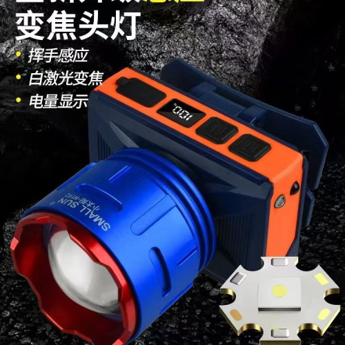 小太陽H192頭燈變焦工地戶外超亮頭戴式礦燈鋰電釣魚超長續航遠射