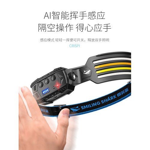 頭燈2026新款頭戴式超輕強光超亮充電長續航戶外COB泛光感應夜釣