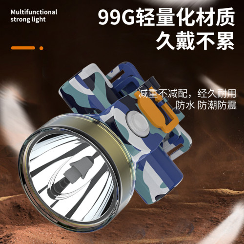 強光戶外頭戴式可充電鋰電頭燈LED超亮遠射800米夜釣小號防水礦燈