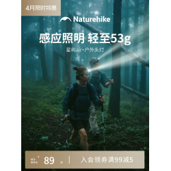 挪客戶外登山頭燈長續航超輕防水徒步露營頭戴式強光野外釣魚燈