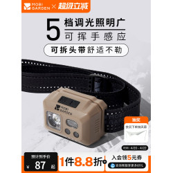 牧高笛零度頭燈強光超亮充電釣魚夜釣頭戴式戶外登山充電感應