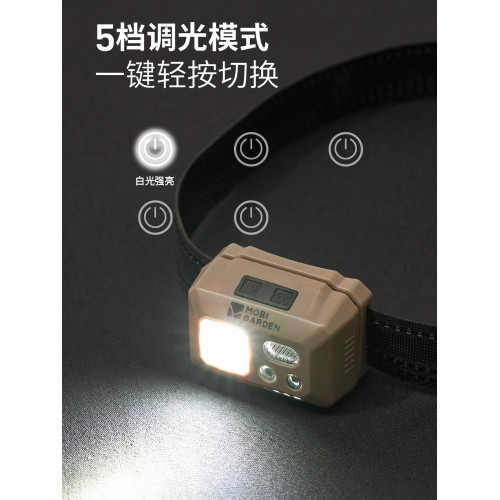 牧高笛零度頭燈強光超亮充電釣魚夜釣頭戴式戶外登山充電感應