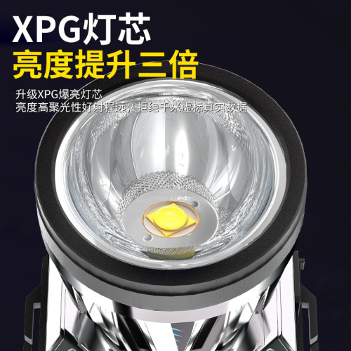 頭燈強光遠射可充電防水超亮頭戴礦燈超長續航電燈智能電顯LED燈